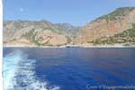 Vista Agia Roumeli-panorâmica na boca do desfiladeiro de Samaria, Creta.