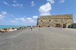 Fortress Koules vista frontal de Iraklio (Heraklion), Creta.