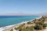 Kommos sítio arqueológico (Minoan cidade) e da praia, Creta.