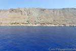 Paisagem entre Agia Roumeli e Loutro viu o barco, Creta.
