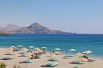 A praia de Souda oeste de Plakias, Creta.