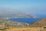 Plakias vista da baía das alturas para Sellia, Creta.