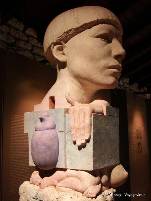 Busto Modern, cultura nativa Taino, museu arqueológico, Altos de Chavon, Rep. Dominicana
