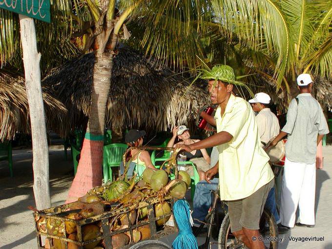 Cocos mascate e seu triciclo, Boca Chica, Rep. Dominicana