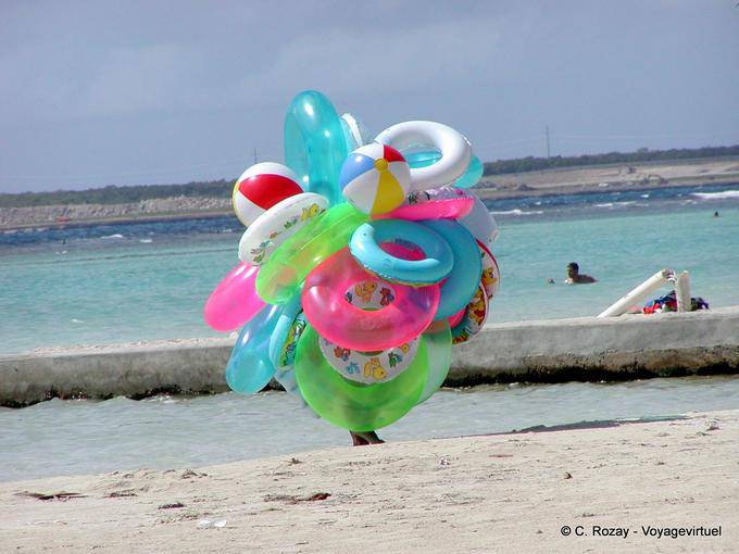 Bóias vendedor de rua, Boca Chica, Rep. Dominicana