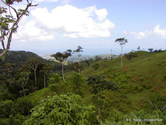 Paisagem montanhosa na estrada para El Seibo, Rep. Dominicana
