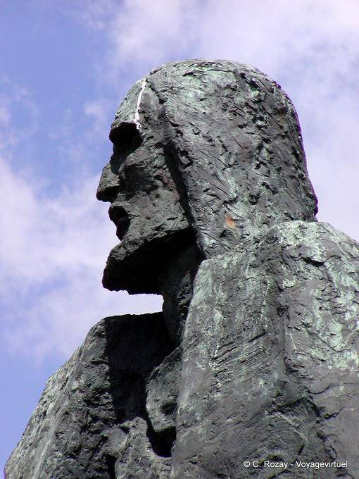 Cabeça da estátua de Gonzalo Fernandez, Santo Domingo, Rep. Dominicana