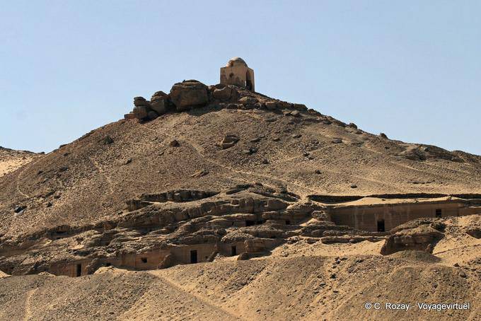 Colina Qubbet El-Hawa, a casa dos ventos, Assuão - Egipto
