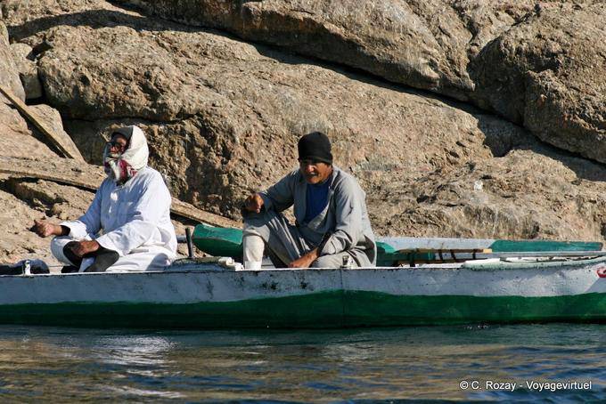 Pacientes mais de pescadores, Assuão - Egipto