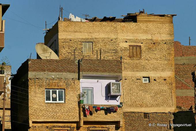 Casa tijolos típicos, Assuão - Egipto