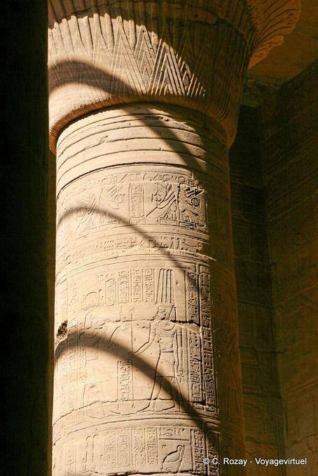 Coluna do templo de Isis, Philae - Egipto