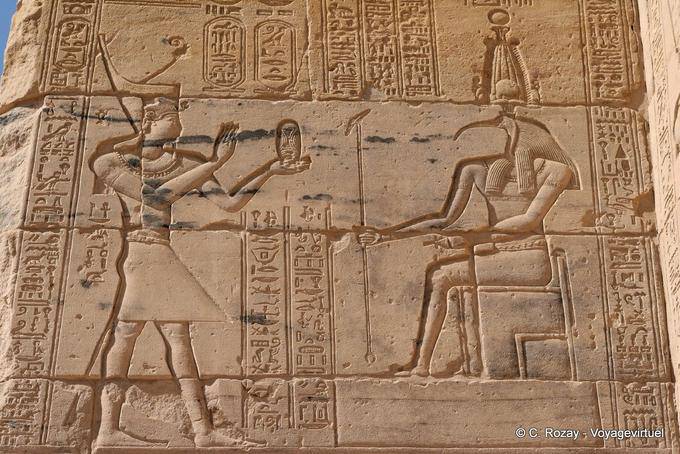 Representação de Thoth, Templo de Philae - Egipto