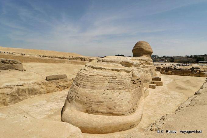 A cauda do Sphinx, Giza - Egipto