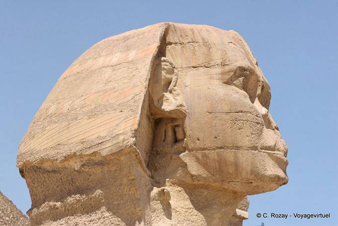A cabeça da esfinge, Giza - Egipto