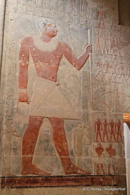 Afresco pintado, Faraó rebatidas Mastaba de Mereruka, Saqqara - Egipto