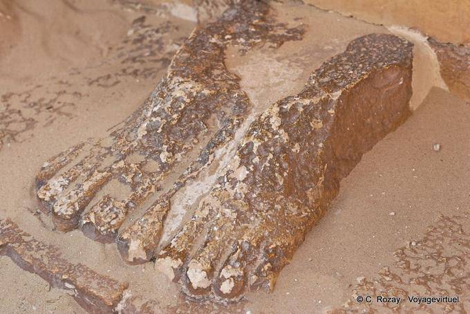 Estátua de pés, Djoser, Saqqara - Egipto