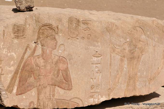 Fragmento de um afresco, Capela de Ra, Templo de Edfu - Egipto