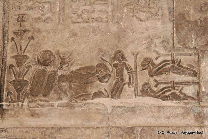 Cena de tortura, templo de Kom Ombo - Egipto
