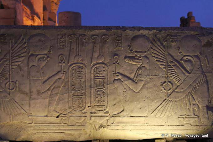 Architrave, Horus e Sobek Templo de Kom Ombo - Egipto