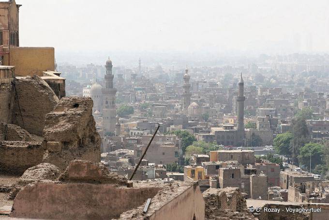 Minartes visto a partir da Cidadela, Cairo - Egipto