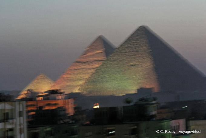 Luzes das pirâmides, Cairo - Egipto