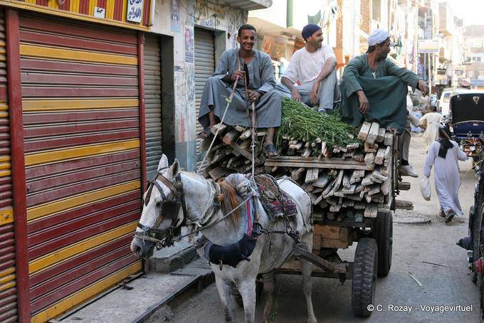Truck comerciante de madeira, Luxor - Egipto