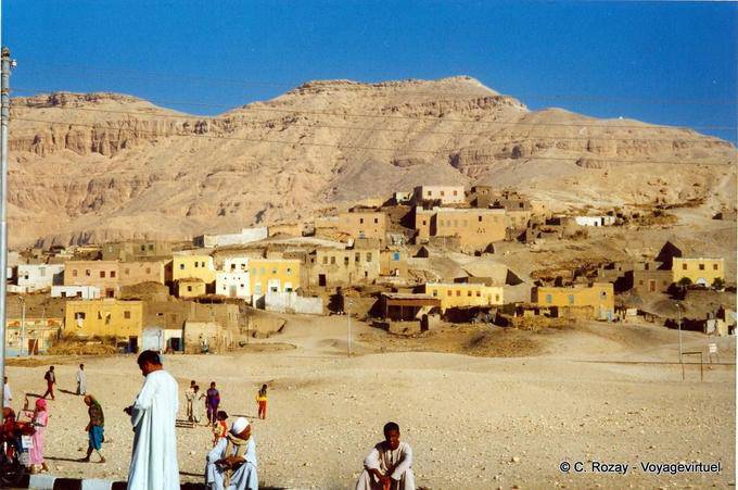 Qurna aldeia panorama - Egipto