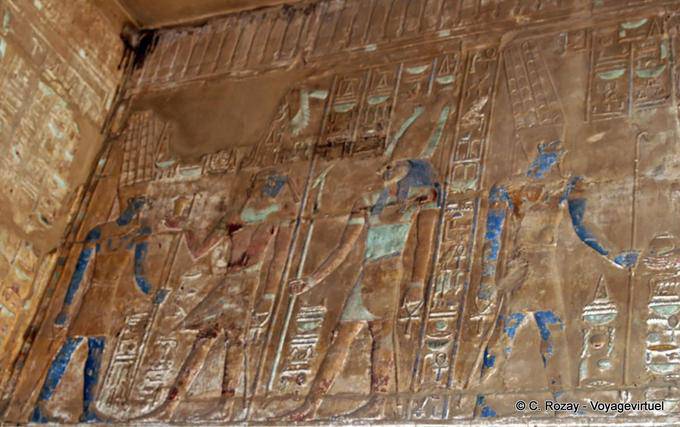 Policroma quarto decorado Akh-menu, Templo de Karnak - Egipto
