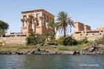 Templo de Philae, outro ponto de vista de Trajano quiosque do Nilo, Egipto.