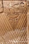 Pássaro Rekhyt encarnação do povo na adoração, templo de Esna, Egipto.