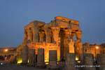 Opinião da noite, templo de Kom Ombo, Egipto.