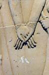 As mãos levantadas de grande fineza, Templo de Kom Ombo, Egipto.