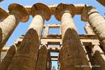 Sombrinhas papiro, Hypostyle, templo de Karnak, Egipto.