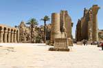 Grande corte etíope ou tribunal do templo de Karnak, Egipto.