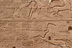 Cenas de guerra, Sethy um templo de Karnak, Egipto.