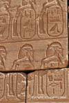 Cartuchos nomes dos faraós, Karnak, Egipto.