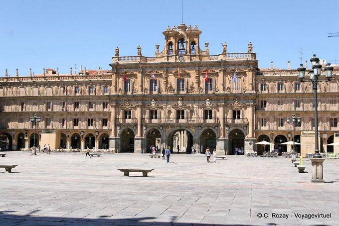 Fachada da Câmara Municipal, Plaza Mayor, Salamanca - Espanha
