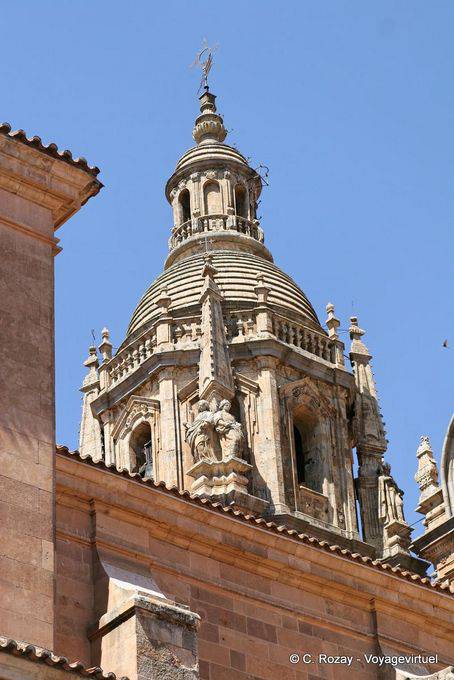 Feche acima da Torre del Gallo, Salamanca - Espanha