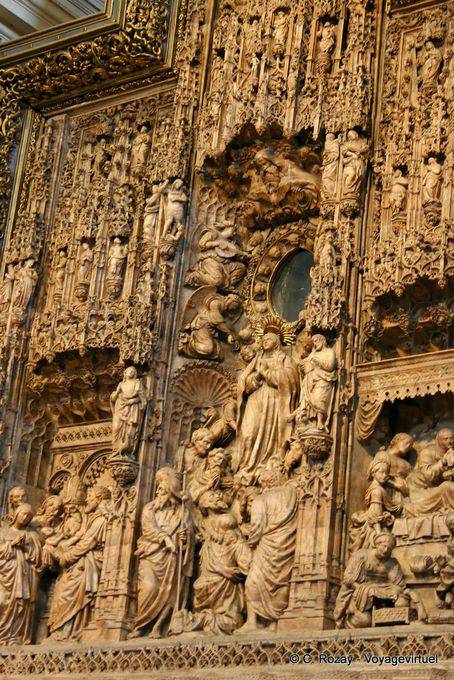 Detalhe do Retablo de la Asunción, Damián Forment, Nuestra Señora del Pilar, Zaragoza - Espanha