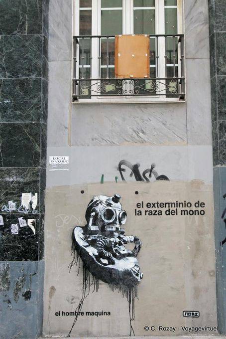 El exterminio de raza del mono, El Hombre tag Maquina, Zaragoza - Espanha