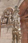 Estátuas esquerda da Puerta de Santa Maria, a Catedral de Burgos, Espanha.