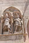 Reis de pedra, a fachada da catedral de Burgos, Espanha.