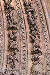 Condenados a sofrer os tormentos do inferno, portal central, a Catedral de León, Espanha.