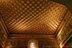 Tecto de caixotões da Salle des Pommes de Pin, Alcazar, Segovia, Espanha.