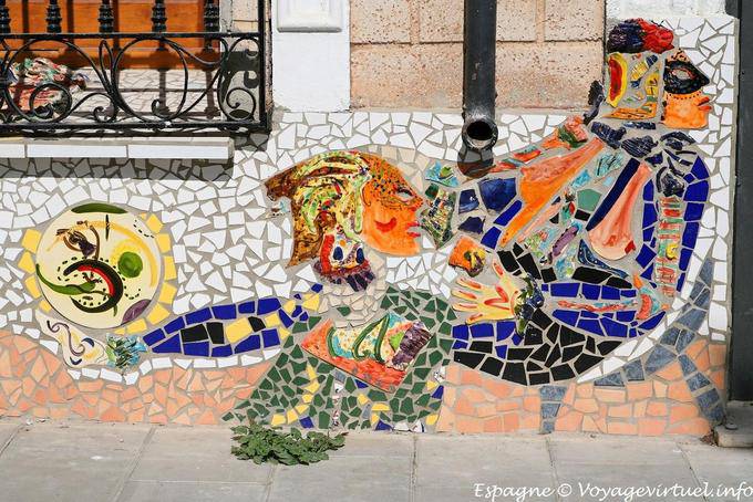 Costa Cálida, Aguilas, mosaico parede - Espanha