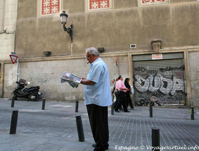 Madrid, Calle Preciados, o homem com o charuto - Espanha