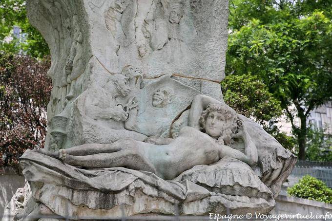 The Naked Maja, base da estátua de Francisco Goya Prado, Madrid - Espanha