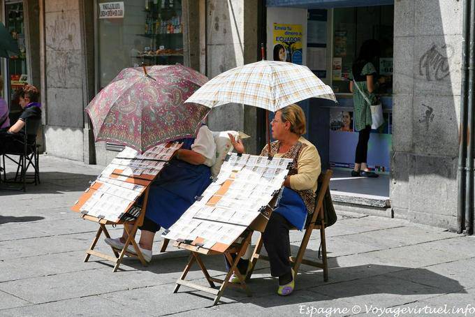 Lottery vendedora, Puerta del Sol, Madrid - Espanha