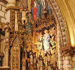 Catedral de Toledo, Virgin e anjos coloridos, Espanha.
