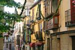 Toledo, rua cor, Espanha.